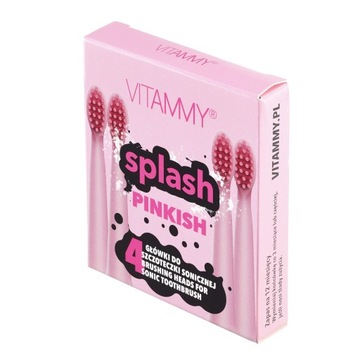 KOŃCÓWKI DO SZCZOTECZKI SONICZNEJ DLA DZIECI VITAMMY SPLASH PINKISH 4SZT