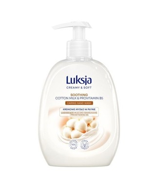 LUKSJA Mydło w płynie z pompką mleko i bawełna 500ml