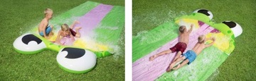ВОДНАЯ ГОРКА тройная BESTWAY SLIDE 488см Лягушка