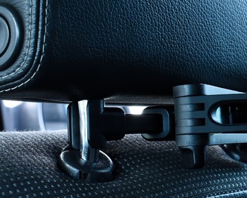 UCHWYT NA ZAGŁÓWEK do AUTA na TABLET TELEFON + Dziecięce Słuchawki KOTY