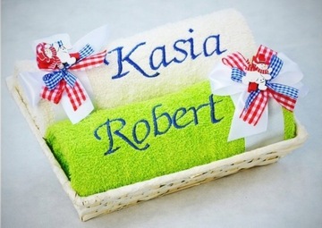 ТОЛСТЫЕ полотенца с ВЫШИВКОЙ в КОРЗИНЕ новогодний подарок