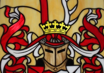 Витраж Тиффани, рыцарский герб, герб на заказ