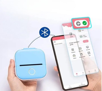 ПОРТАТИВНЫЙ МИНИ-ТЕРМОПРИНТЕР для НАКЛЕЙКИ ФОТО ЗАМЕТКИ PHOMEMO T02 BT
