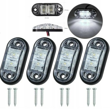 ŚWIATŁO OBRYSOWE BIAŁE LAMPY OBRYSÓWKA LED 4SZT