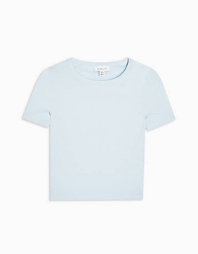 TOPSHOP T-SHIRT DAMSKI NIEBIESKI BAWEŁNA 36 1DUP