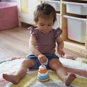 ДЕРЕВЯННАЯ ПИРАМИДА МОНТЕССОРИ ОБРАЗОВАТЕЛЬНАЯ ЗАГАДКА