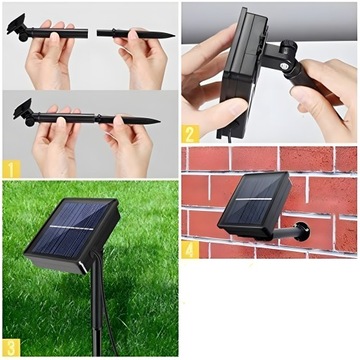 Taśma Solarna Pasek LED Ogrodowa Zewnętrzna IP67 WODOODPORNA Ciepła 5m
