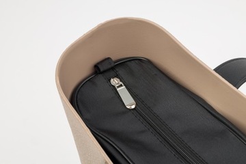 Сумочка Резиновая сумка | Желейная сумка |Два комплекта ручек | Бежевый