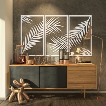 PALM LEAVES MIRACLE LEAF DECORATION 105 cm TRYPTYK LIVING ROOM IMAGES