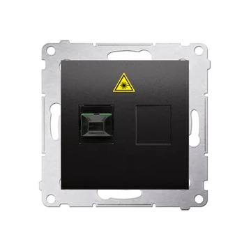 Одиночная оптоволоконная розетка Simon 54 антрацитового цвета