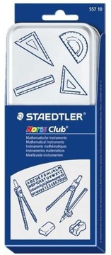 Zestaw geometryczny w etui 10 elementów cyrkiel linijka ekierka Staedtler