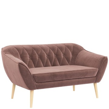 Sofa kanapa 2osobowa skandynawska, drewniane nóżki