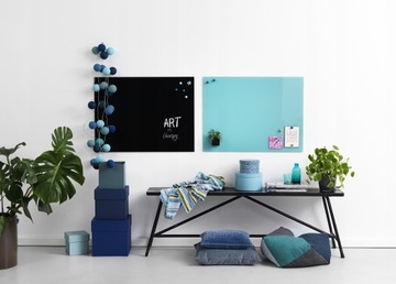 Стеклянная магнитная доска 45x45 красный - голый