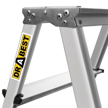 Лестница двусторонняя, 6 ступенек, алюминий, 125 кг.