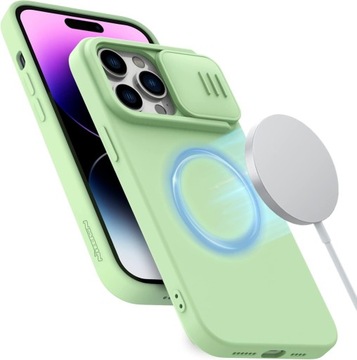 Plecki Nillkin do Apple iPhone 14 Pro Max CamShield Silky zielony