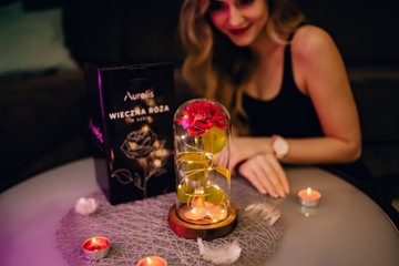 Aurelis Eternal Rose в стекле ПОДАРОЧНЫЙ КРАСНЫЙ светодиод | ПОДАРОК ​​НА ДЕНЬ ВАЛЕНТИНА