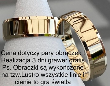 ПАРА ЗОЛОТЫХ КОЛЬЦ С ФАСКОЙ 585 6мм БЕСПЛАТНАЯ ГРАВИРОВКА