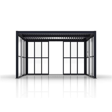 Przesuwna ścianka z poliwęglanem panel do pergoli Kea - szara 370cm KEA 4m