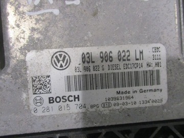 GOLF VI PLUS ŘÍZENÍ MOTORU 2.0TDI 03L906022LM