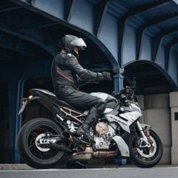 Rebelhorn Veloce Leather Trousers Black/White