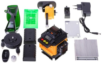 POZIOMICA LASEROWA 360° LASER KRZYŻOWY 4D ZESTAW WALIZKA+ STATYW