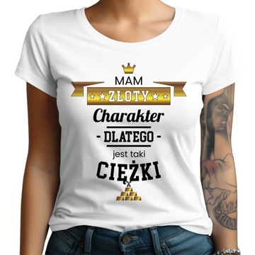 DAMSKA ŚMIESZNA KOSZULKA Z NADRUKIEM - MAŁA MI | XL