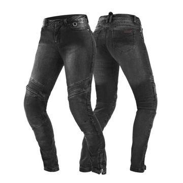 Damskie jeansy spodnie motocyklowe Shima JESS Black 30