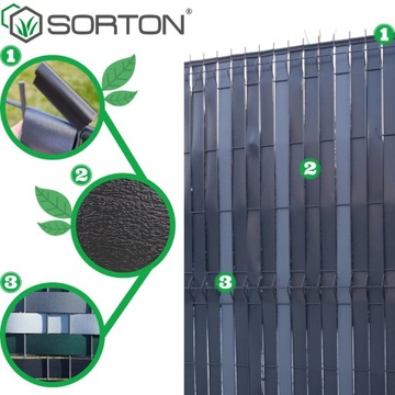 Ленточный экран для забора 46мм RAL7016