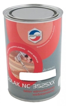 SOLAK LAKIER NITRO BEZBARWNY DO DREWNA PÓŁMAT 1L