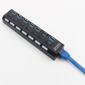 7-ПОРТОВЫЙ USB-концентратор 30 ПОРТОВ БЫСТРОЙ ПЕРЕДАЧИ ПЕРЕДАЧИ