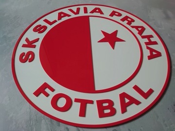 Slavia Praga logo Herb na ścianę 3D dekoracja prezent dla męża chłopaka