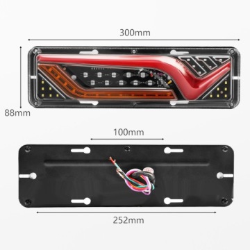 СВЕТОДИОДНЫЕ ЗАДНИЕ ФОНАРИ 12V 24V TK-5-1 (2 ШТ.) С ДИНАМИЧЕСКИМ УКАЗАТЕЛЕМ ПОВОРОТА