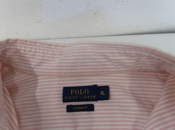 Koszula Polo Ralph Laurent męska różowa w paski r. XL