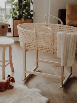 Колыбелька-корзина Ahojbaby Rockingbaby Moose, бесцветная