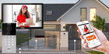 WIDEODOMOFON 5TECH NATYNKOWA STACJA 84225 2x MONITOR FULLHD FURTKA i BRAMA