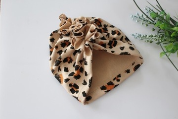 Czapka turban panterka na beżu wiosna/jesień 36-40