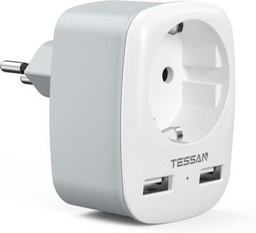 TESSAN Adapter Szwajcaria Wtyczka Niemiecka,