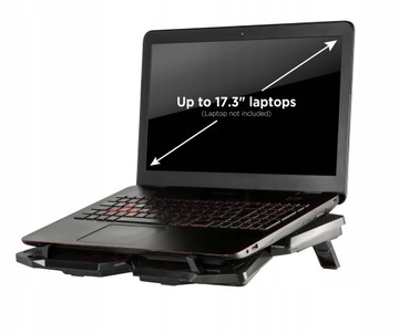 ОХЛАЖДАЮЩАЯ ПОДСТАВКА ДЛЯ НОУТБУКА 13–17,3 ФУТОВ, 4 ВЕТРА