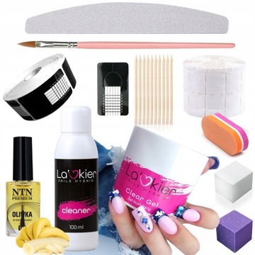 Zestaw budujący żelowy do paznokci + akcesoria
