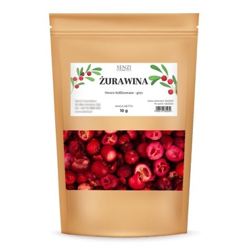 ŻURAWINA Liofilizowana Grys Ozdoba Do Mydła Świec Naturalna Suszona 10g