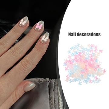 200 szt. Charms do zdobienia paznokci Manicure Ozdoby z kokardką