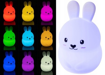 Светодиодный ночник для детей Кролик RGB + пульт дистанционного управления