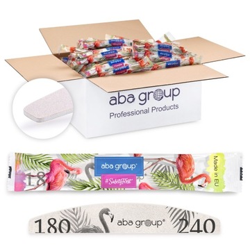 Pilnik do Paznokci Półksiężyc 180/240 Slim Folia Aba Group 500 Szt.
