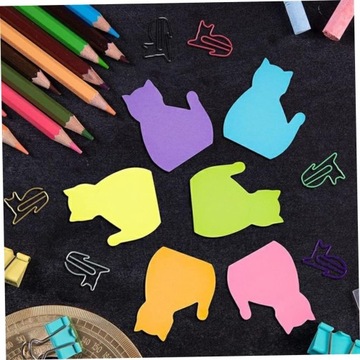 12 шт., бумажные блокноты для заметок с изображением кота, наклейки для заметок, наклейки