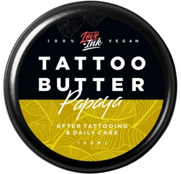 MASŁO KREM DO TATUAŻU PAPAJA 100ml LOVEINK PAPAYA