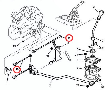 ТРОС КОРОБКИ ПЕРЕДАЧ CITROEN AX SAXO 106