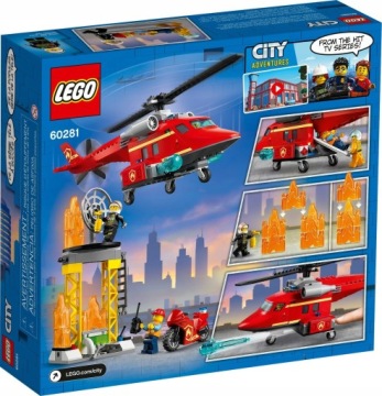 LEGO CITY 60281 ПОЖАРНЫЙ СПАСАТЕЛЬНЫЙ ВЕРТОЛЕТ