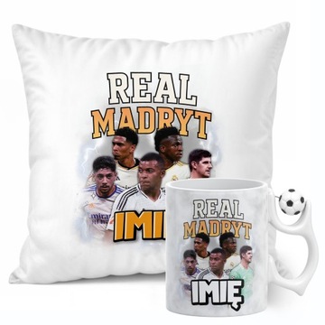 Zestaw personalizowany Kubek Piłkarski + Poduszka Real Madryt Bellingham