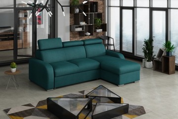 OSLO kanapa narożna sofa rozkładana zagłówki łóżko