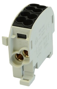 BLOK ROZDZIELCZY CZARNY SCB 25 AL/CU 81501007